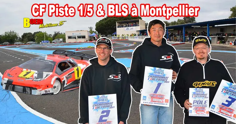 2e manche de la Coupe de France piste 1/5 sur la piste de l'AMO à Montpellier, mars 2023
